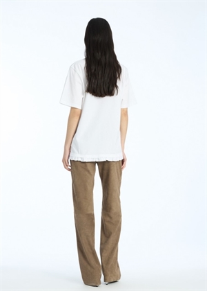 Large tee w. Ruffle Bright White ROTATE